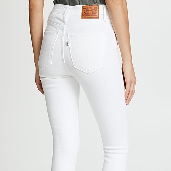 White Levi’s Mile High Super Skinny Jeans - Picture 6 of 11